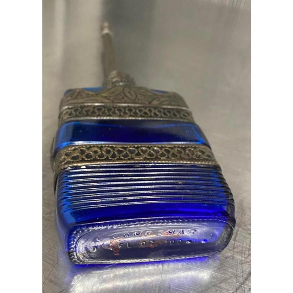 Cobalt Blue Glass Moroccan Perfume Bottle *SUMMER SALE* / Embossed /Spectacular - Picture 2 of 6
